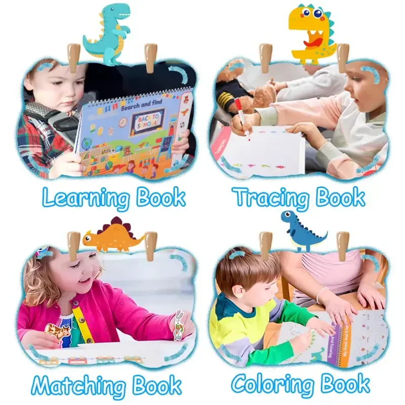 LANNEY Montessori Busy Book for Toddlers, Preschool Learning Activities 28 Themes Toddler Activity Book Educational Early Learning Toys Birthdays Gifts for Boys and Girls - 5