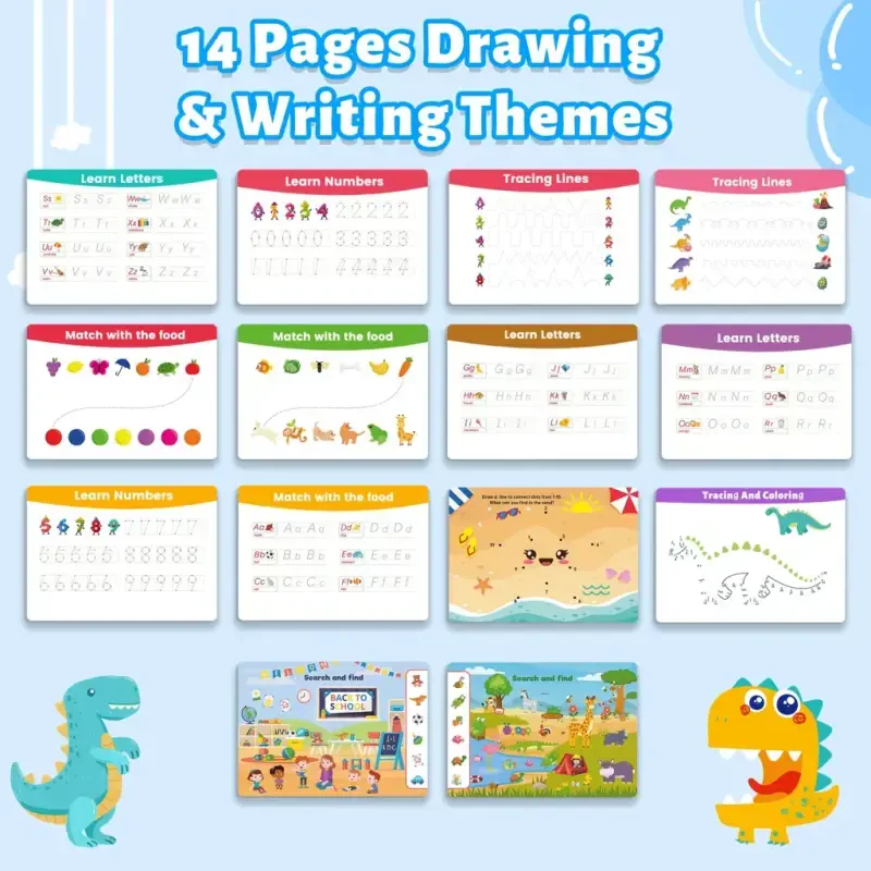 LANNEY Montessori Busy Book for Toddlers, Preschool Learning Activities 28 Themes Toddler Activity Book Educational Early Learning Toys Birthdays Gifts for Boys and Girls - 6