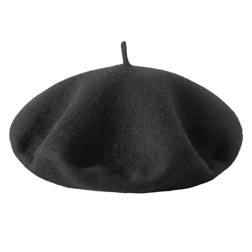 Lanzom jun aralash ayollar beret shapkasi Fransuzcha beret Qishki moda bir xil rangdagi shapka ayollar, qizlar va xonimlar uchun - 3