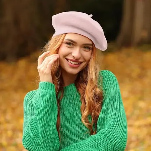 Lanzom jun aralashmasidan ayollar beret shlyapasi Frantsuz bereti qishki moda ayollar qizlar xonim uchun bir xil rangli shlyapa - 5