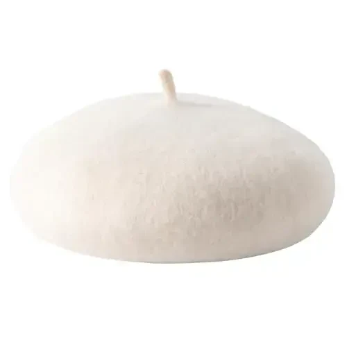 Lanzom jun yünü aralashgan ayollar beret shlyapasi. Fransiz beret kepkasi. Qishki moda. Bir rangli shlyapa ayollar va qizlar uchun. - MODAZONE (1)