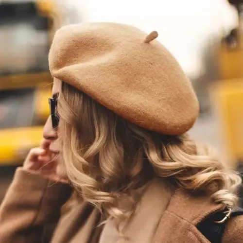 Lanzom Wool Blend Women Beret Hat French Beret Cap Winter Fashion Solid Color Hat for Women Girls Lady - 6
