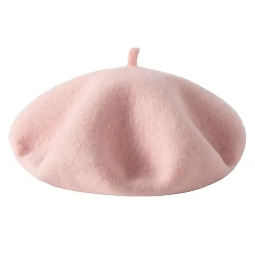 Lanzom Wool Blend Women Beret Hat French Beret Cap Winter Fashion Solid Color Hat for Women Girls Lady - 3