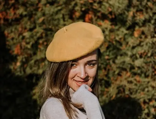 Lanzom Wool Blend Women Beret Hat French Beret Cap Winter Fashion Solid Color Hat for Women Girls Lady - 5