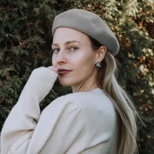 Lanzom Wool Blend Women Beret Hat French Beret Cap Winter Fashion Solid Color Hat for Women Girls Lady - 7