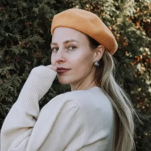 Lanzom Wool Blend Women Beret Hat French Beret Cap Winter Fashion Solid Color Hat for Women Girls Lady - 7