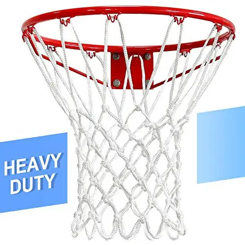 LAO XUE Basketball Net Outdoor,(7.16 oz) 12 Loops Professional Heavy Duty Basketball Net Replacement,All Weather Anti Whip,Suitable for Outdoor Standard 12 Loops Basketball Hoop - 1