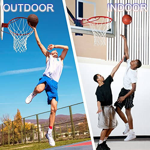 LAO XUE Basketbol Tarmog'i ochiq havoda, (7.16 oz) 12 halqa Professional Heavy Duty Basketbol tarmog'ini almashtirish, barcha ob-havoga chidamli anti-qamchi, ochiq standart 12 halqa basketbol halqasi uchun mos - 6