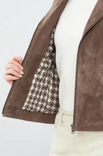 Lara Women's Mink Suede Leather Jacket 23wge588110 - 5