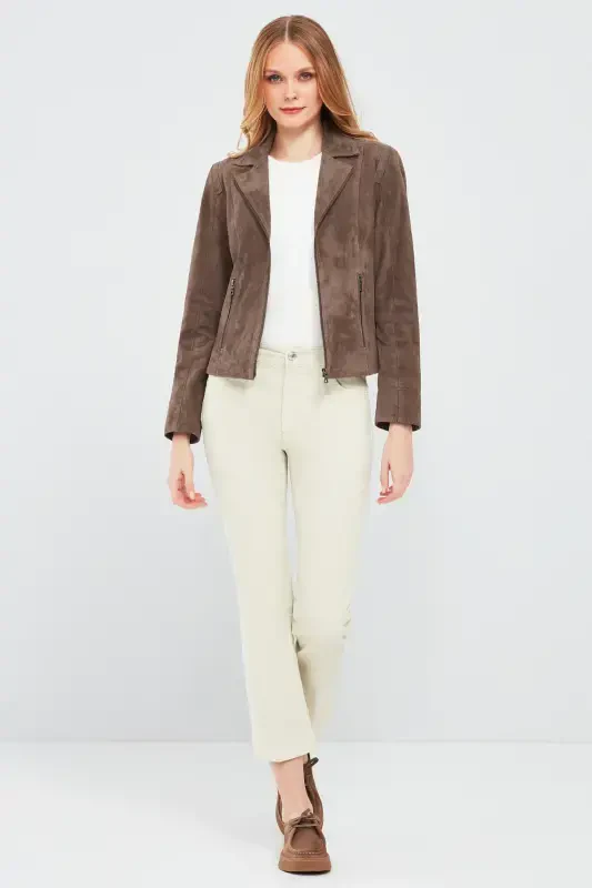 Lara Women's Mink Suede Leather Jacket 23wge588110 - 6