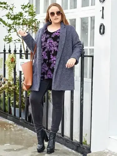 LARACE Ayollar uchun katta o'lchamdagi toplar Tunika Assimetrik ko'ylaklar 3/4 yengli V bo'yinli Legginglar uchun keng ayollar kiyimlari - 2