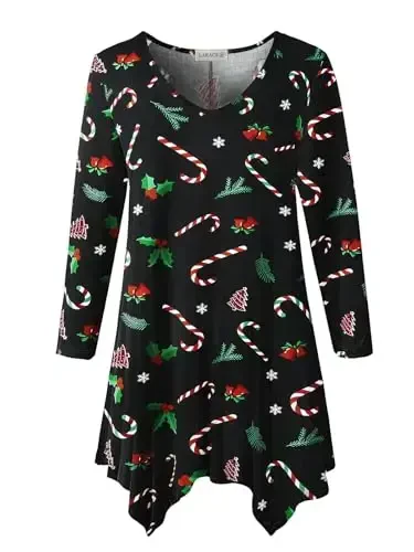 LARACE Ayollar uchun katta o'lchamdagi toplar Tunika Assimetrik ko'ylaklar 3/4 Yengli V shaklidagi ayollar uchun legginglar uchun kiyimlar 