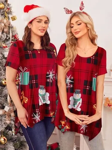 LARACE Ayollar uchun qisqa yengli ko'ylaklar, katta o'lchamli toplar, kundalik yozgi kiyimlar, assimetrik tunika bluzkalar - 4