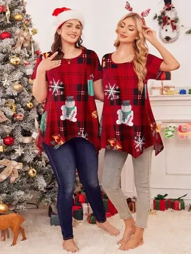 LARACE Ayollar uchun qisqa yengli ko'ylaklar, katta o'lchamli toplar, kundalik yozgi kiyimlar, assimetrik tunika bluzkalar - 6