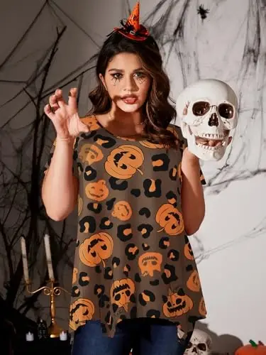 LARACE Ayollar uchun qisqa yengli ko'ylaklar Plus Size Toplar Kundalik yozgi kiyimlar Asimmetrik tunik bluzkalar - MODAZONE (1)