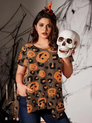 LARACE Ayollar uchun qisqa yengli ko'ylaklar Plus Size Toplar Kundalik yozgi kiyimlar Asimmetrik tunik bluzkalar - 3