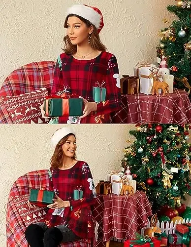 LARACE Plus Size Tunic Tops Long Sleeve Shirts for Women Swing Flowy Loose Fit Clothes for Leggings - 3