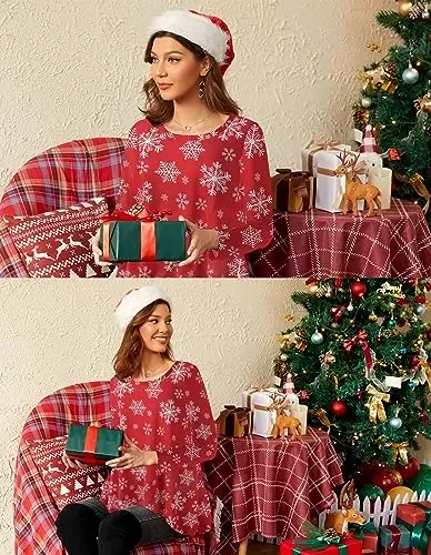 LARACE Plus Size Tunic Tops Long Sleeve Shirts for Women Swing Flowy Loose Fit Clothes for Leggings - 9