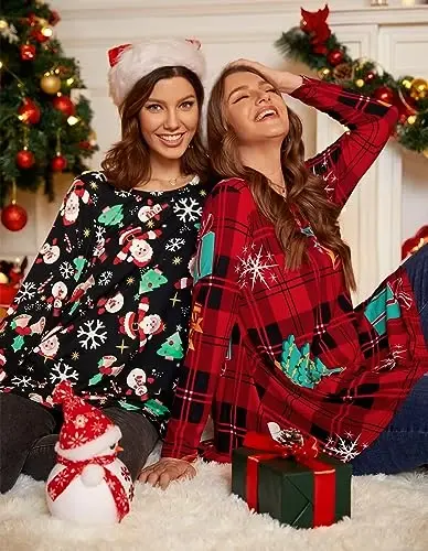 LARACE Plus Size Tunic Tops Long Sleeve Shirts for Women Swing Flowy Loose Fit Clothes for Leggings - 6