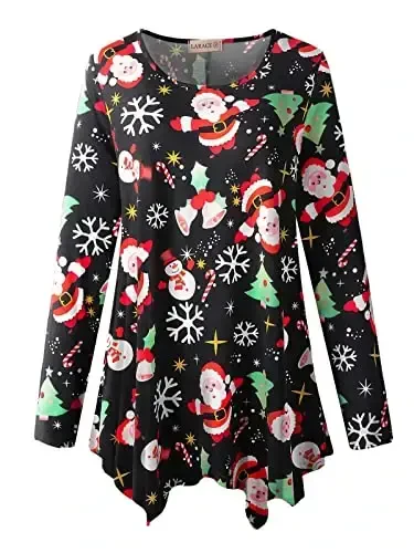 LARACE Womens Long Sleeve Flattering Comfy Tunic Loose Fit Flowy Top - 7