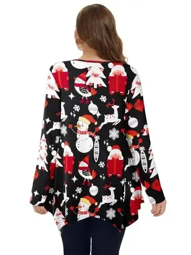 LARACE Womens Long Sleeve Flattering Comfy Tunic Loose Fit Flowy Top - MODAZONE (1)