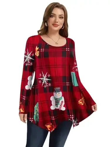 LARACE Womens Long Sleeve Flattering Comfy Tunic Loose Fit Flowy Top - MODAZONE