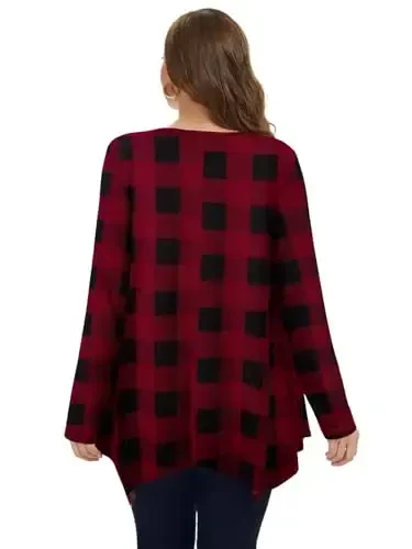 LARACE Womens Long Sleeve Flattering Comfy Tunic Loose Fit Flowy Top - MODAZONE (1)