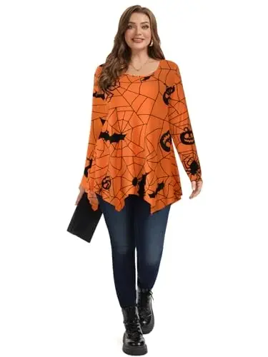 LARACE Womens Long Sleeve Flattering Comfy Tunic Loose Fit Flowy Top - 3