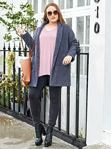 LARACE Plus Size Tops for Women Tunic Asymmetrical Dress Shirts 3/4 Sleeve V Neck Flowy Ladies Clothes for Leggings - 2