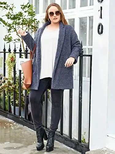 LARACE Plus Size Tops for Women Tunic Asymmetrical Dress Shirts 3/4 Sleeve V Neck Flowy Ladies Clothes for Leggings - MODAZONE (1)