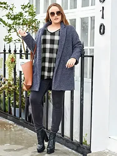 LARACE Plus Size Ayollar uchun Toplar Tunika Asimmetrik Ko'ylaklar 3/4 Yengli V Bo'yinli Legginglar uchun Havo Ko'ylaklar - 2