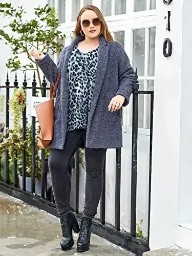 LARACE Plus Size Ayollar uchun Toplar Tunika Asimmetrik Ko'ylaklar 3/4 Yengli V Bo'yinli Shimlar uchun Yengil Ayollar Kiyimi - 2