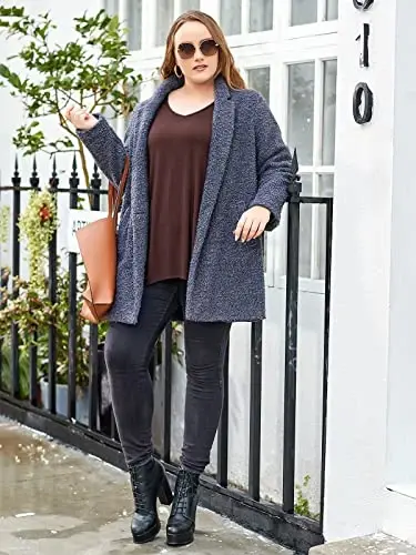 LARACE Plus Size Ayollar uchun Tunik Nosimmetrik Ko'ylaklar 3/4 Yengli V Bo'yinli Legginglar uchun Yengil Ayollar Kiyimi - 7