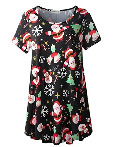 LARACE Plus Size Tops for Women Short Sleeve Shirts Casual Summer Clothes Round Neck Tunics for Leggings - 1