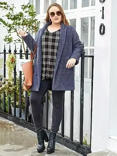 LARACE Plus Size Tops for Women Tunic Asymmetrical Dress Shirts 3/4 Sleeve V Neck Flowy Ladies Clothes for Leggings - MODAZONE (1)