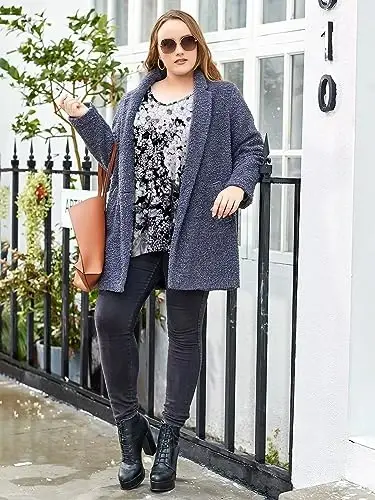 LARACE Plus Size топы для женщин туника асимметричные рубашки 3/4 рукава V образный вырез свободная женская одежда для леггинсов - 2