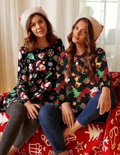 LARACE Plus Size Tunic Tops Long Sleeve Shirts for Women Swing Flowy Loose Fit Clothes for Leggings - 5