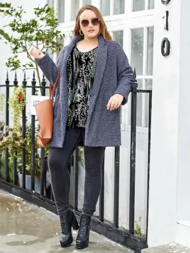 LARACE Plus Size Женские топы, туники, асимметричные блузки, рукав 3/4, V-образный вырез, свободная женская одежда для леггинсов - 2