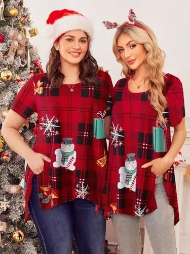 LARACE Short Sleeve Shirts for Womens Plus Size Tops Casual Summer Clothes Asymmetrical Tunic Blouses - 2