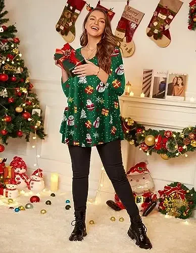 LARACE Tunics 3/4 Sleeve Plus Size Tops for Women V Neck Loose Fit Flowy Clothing for Leggings - 4