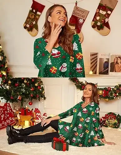 LARACE Tunics 3/4 Sleeve Plus Size Tops for Women V Neck Loose Fit Flowy Clothing for Leggings - 5