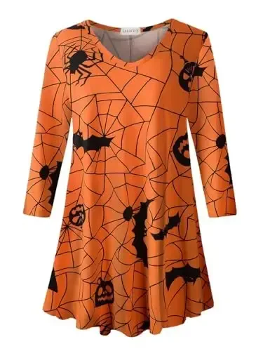 LARACE Tunics 3/4 Sleeve Plus Size Tops for Women V Neck Loose Fit Flowy Clothing for Leggings 