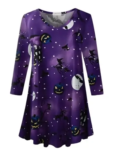 LARACE Tunics 3/4 Sleeve Plus Size Tops for Women V Neck Loose Fit Flowy Clothing for Leggings - 1