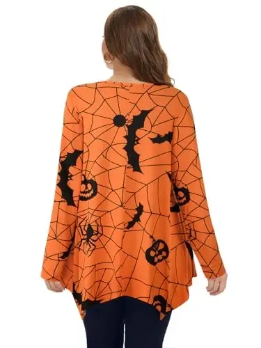 LARACE Womens Long Sleeve Flattering Comfy Tunic Loose Fit Flowy Top - 2