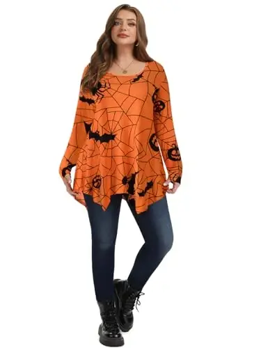 LARACE Womens Long Sleeve Flattering Comfy Tunic Loose Fit Flowy Top - 5