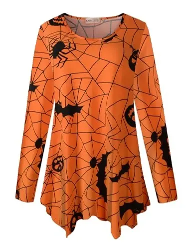 LARACE Womens Long Sleeve Flattering Comfy Tunic Loose Fit Flowy Top - 6