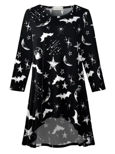 LARACE Womens Plus Size 3/4 Sleeve High Low Swing Tunic Tops | Flattering High-Low Hem, Lightweight & Comfortable, Perfect for Spring and Fall, Pairs with leggings, S-6X - 4