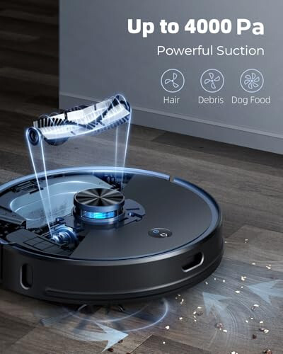 Laresar Robot Vacuum and Mop Combo, 3 in 1 Robotic Vacuum with 3.5L Self Emptying Station, Lidar Navigation, Smart App Control, for Pet Hair/Floors/Carpets, L6 Pro, Black - 2