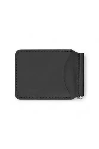 Larga - Genuine Leather Natural Money Clip Wallet-Black - MODICA (1)