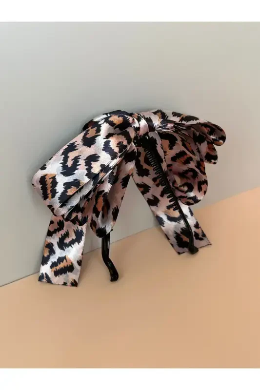 Large bow banana clip-LEOPARD - 2